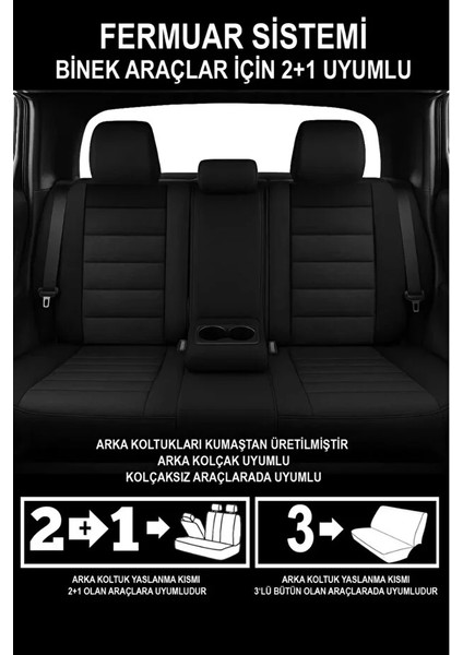 Renault 18 Variable (135) 1.6 (1351) (73 Hp) 1985 Trend Serisi Uyumlu Tay Tüyü Oto Koltuk Kılıfı Karbon Siyah fırsatları