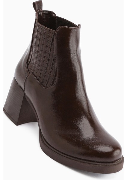 Marya Kahve Lastikli Kadın Topuklu Bot fiyatları