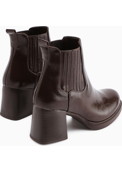Marya Kahve Lastikli Kadın Topuklu Bot indirimleri