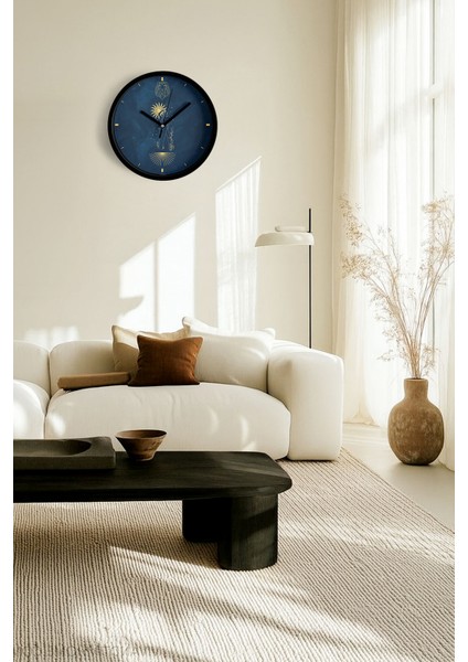 Aslan Burcu - Burçlar Modern Duvar Saati - 42CM - Önü Camlı Siyah Kasa - Sessiz Mekanizma fiyatları