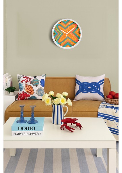 Modern Duvar Saati - 25CM - Önü Camlı Beyaz Kasa - Sessiz Mekanizma fiyatları