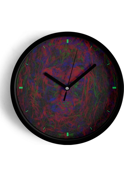 Modern Duvar Saati - 25CM - Önü Camlı Siyah Kasa - Sessiz Mekanizma