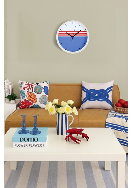 Modern Tasarım Duvar Saati - 25CM - Önü Camlı Beyaz Kasa - Sessiz Mekanizma fiyatları