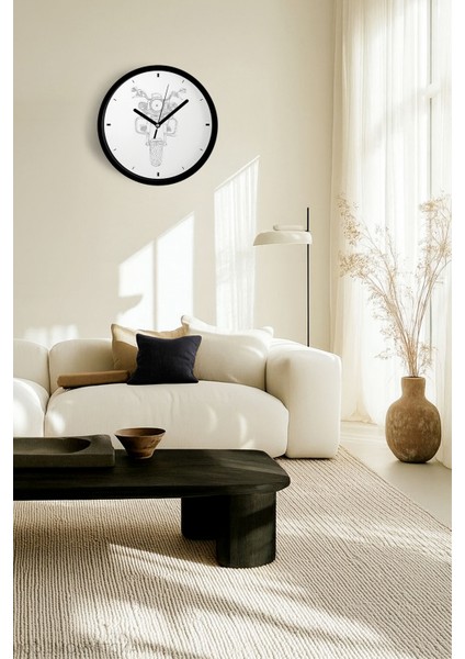 Hd Motor Tasarım Duvar Saati - 42CM - Önü Camlı Siyah Kasa - Sessiz Mekanizma fiyatları