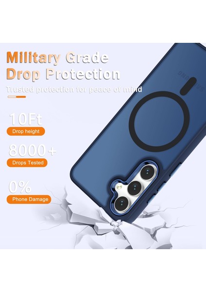 Samsung Galaxy S25 Fe Uyumlu Ekran Koruyuculu Kılıf Magsafe Sarj Destekli Kamera Çıkıntılı Mat Kapak fiyatları