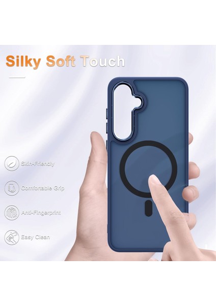 Samsung Galaxy S25 Fe Uyumlu Ekran Koruyuculu Kılıf Magsafe Sarj Destekli Kamera Çıkıntılı Mat Kapak modelleri