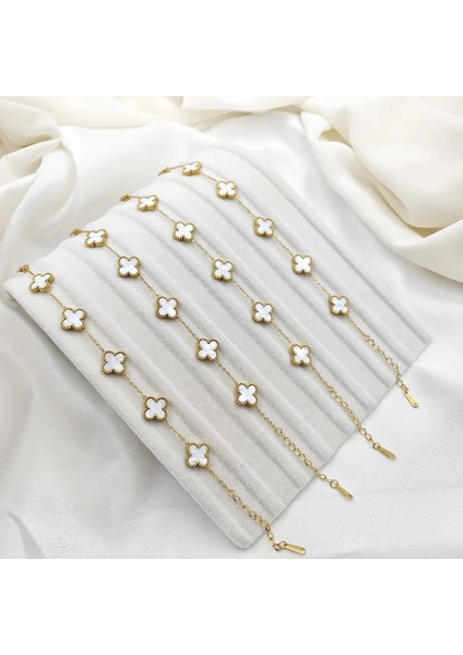 Kararmaz Paslanmaz Beyaz Vanklift Çelik Bileklik