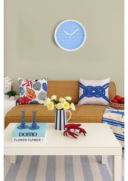 Modern Tasarım Duvar Saati - 25CM - Önü Camlı Beyaz Kasa - Sessiz Mekanizma fiyatları