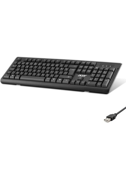 Kablolu Standart Klavye Q Sessiz Tuşlu Siyah OAK0A0