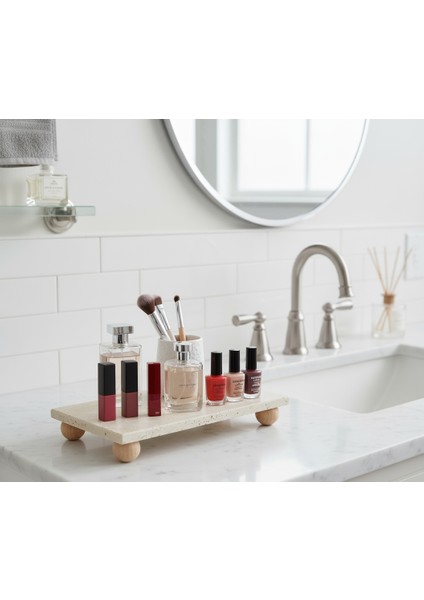 Traverten Sunumluk Standı - En Büyük Boy - Traverten Kesim Panosu - Traverten Yağlık Altlığı - Yağdanlık Altlığı - Sıvı Sabunluk Altlığı