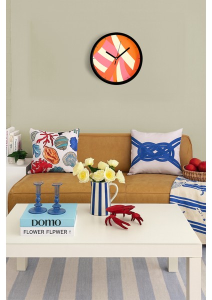 Modern Tasarım Duvar Saati - 42CM - Önü Camlı Siyah Kasa - Sessiz Mekanizma fiyatları