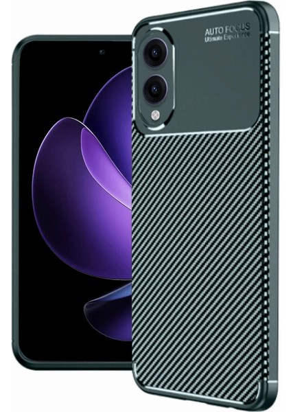 Samsung Galaxy S25 Edge Kılıf Auto Focus Karbon Kapak - Koyu Yeşil