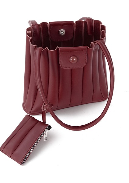Orijinal Yeni Sezon Özel Tasarım Lüks Yumuşak Deri Mini Cüzdanlı Yavrulu El Kol ve Omuz Çantası fiyatları