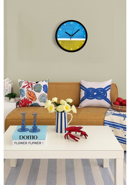 Modern Tasarım Duvar Saati - 42CM - Önü Camlı Siyah Kasa - Sessiz Mekanizma fiyatları