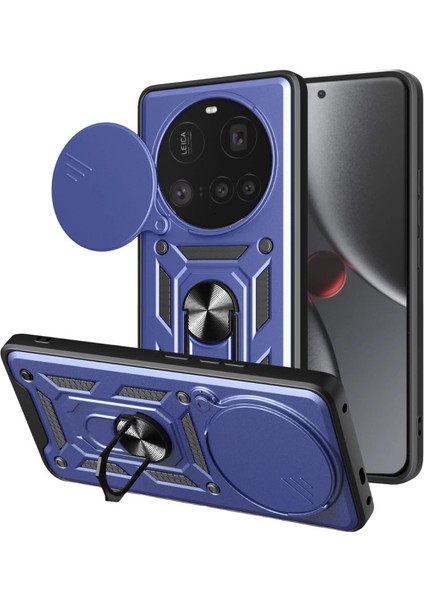 Xiaomi Mi 15 Ultra Kılıf Pars Lens Yüzüklü Silikon - Lacivert