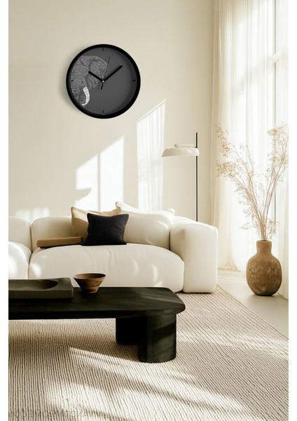 Soyut Fil Tasarım Modern Duvar Saati - 42CM - Önü Camlı Siyah Kasa - Sessiz Mekanizma fiyatları