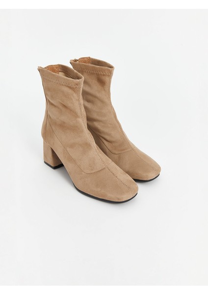 Yeni Sezon Fermuarlı Süet Görünümlü Kadın Bot