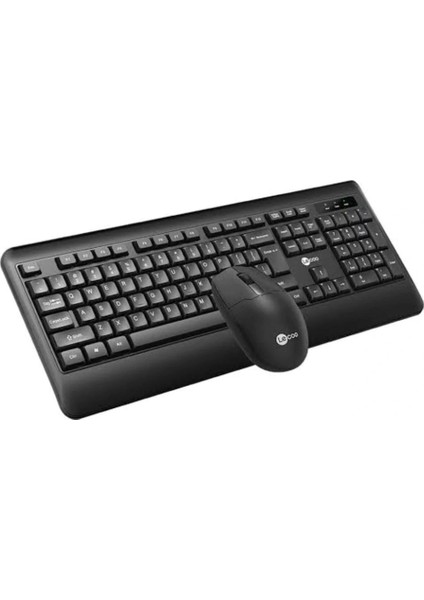 LECO-KW202 Kablosuz Klavye Mouse Set Siyah