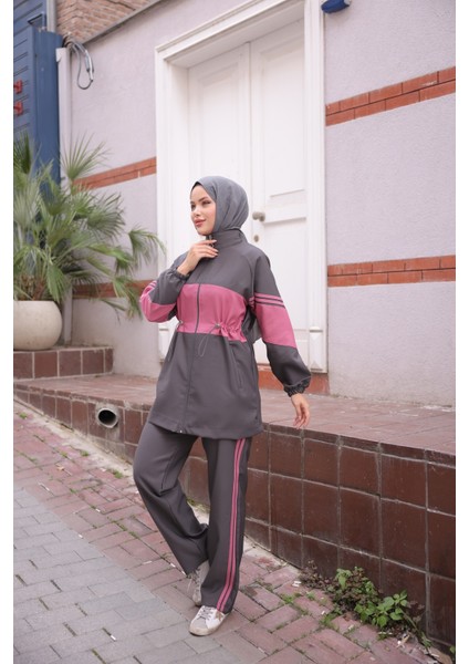 Tesettür Eşofman Takımı Fermuarlı Alt Üst Eşofman Takımı 521 modelleri