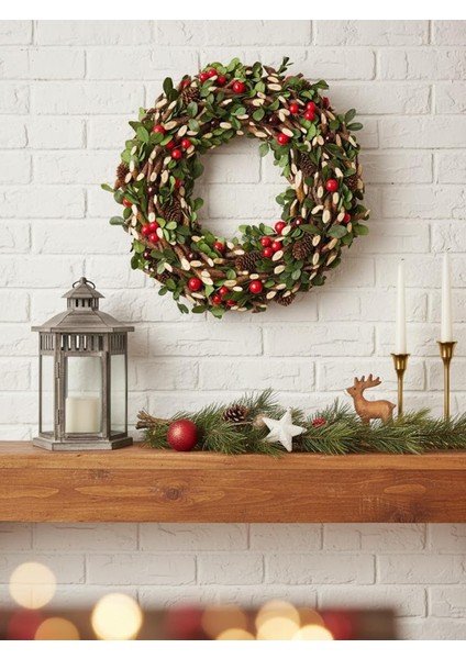 Eloise Yılbaşı Kapı Çelengi 32,5cm modelleri