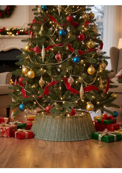 Lumy Yeşil Yılbaşı Ağaç Altı Eteği Metal 52-67*25CM fırsatları