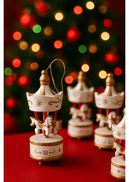 Beyaz 6'lı Atlı Karınca Hediyelik