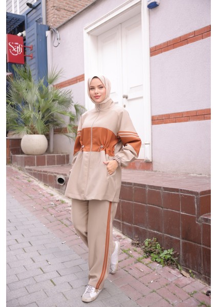 Tesettür Eşofman Takımı Fermuarlı Alt Üst Eşofman Takımı 521