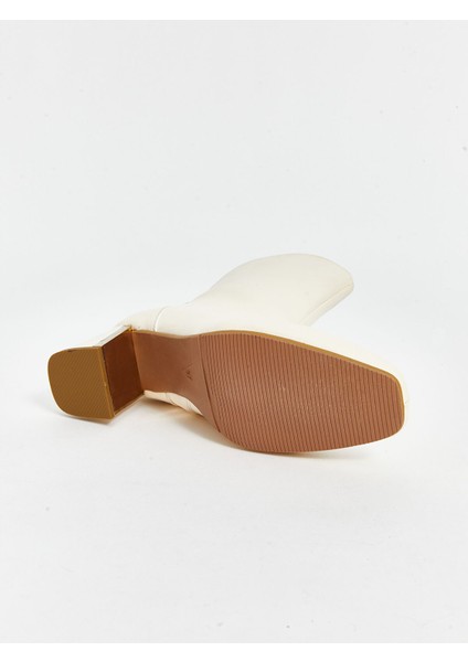 Yeni Sezon Deri Görünümlü Kadın Topuklu Bot fırsatları