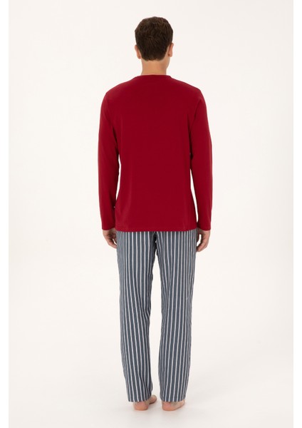 Erkek Bordo Pijama Takım 50318612-VR014 indirimleri