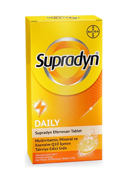 Supradyn® 30 Efervesan Tablet - Dezenfektan Hediyeli (%72 Alkol)