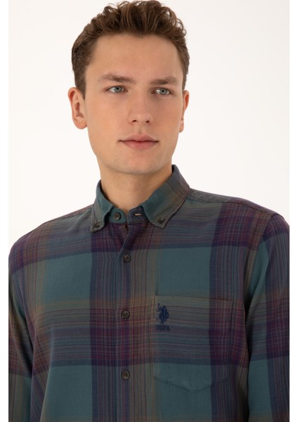 Erkek Koyu Yeşil Gömlek Desenli 50308217-VR079 fiyatları