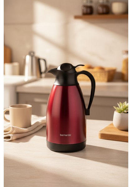 Grandio Çelik Termos Kırmızı 2 Litre
