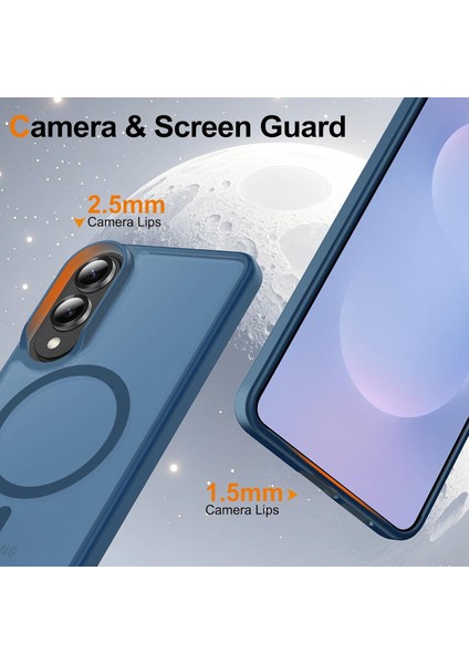 Samsung Galaxy A17 Uyumlu Ekran Koruyuculu Kılıf Magsafe Sarj Destekli Kamera Çıkıntılı Mat Kapak modelleri