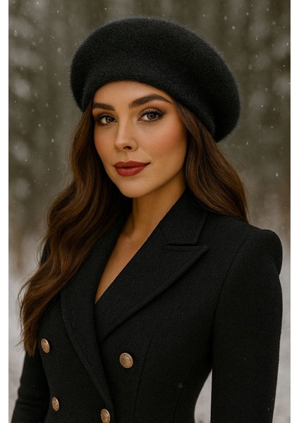 Kadın Fransız Model Ressam Beresi – Akrilik Yumuşak Tüylü Kışlık Beret Şapka