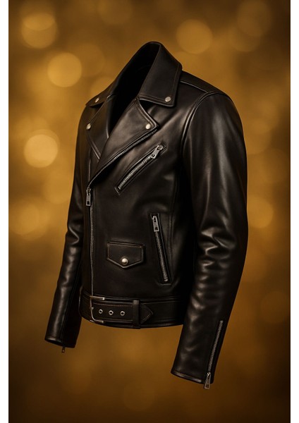 Erkek Hakiki Kuzu Deri Ceket Fermurlı Kemerli Mont modelleri