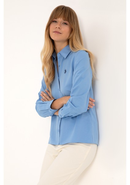 Kadın Açık Mavi Gömlek Basic 50316711-VR003 modelleri