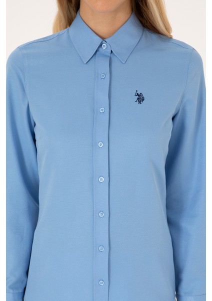 Kadın Açık Mavi Gömlek Basic 50316711-VR003