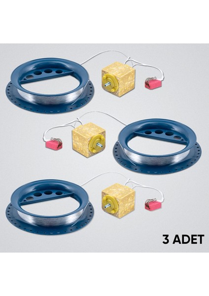 Sazan El Oltası Takımı - Büyük Kasnak - 3 Adet - 4 Iğneli - Küspeli