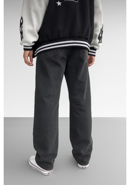 Erkek Koyu Füme Baggy Oversize Geniş Paça Jean Kot Pantolon fiyatları