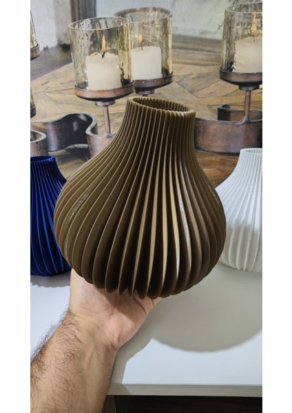 Dekoratif Vazo Sağlıklı Pla ile 3D Yazıcı Özel Üretim | Orta Esnek, Hafif ve Düşmelere Dayanıklı indirimleri
