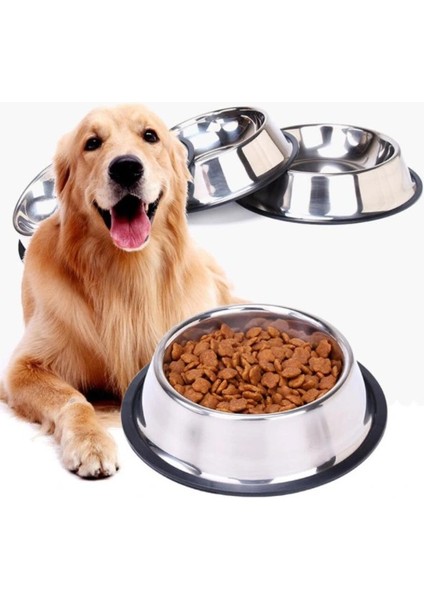 Buğz Paslanmaz Çelik Metal Mama Kabı 22 Cm.