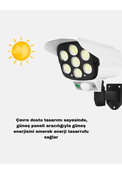 Buğz Güneş Paneliyle Şarj Olan Hareket Sensörlü Dış Mekan Güvenlik Lambası Ayarlanabilir fiyatları