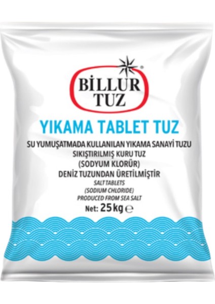 Billur Tablet Tuz 25 kg (Kabinet Yumşatma Sistemine Uygun )
