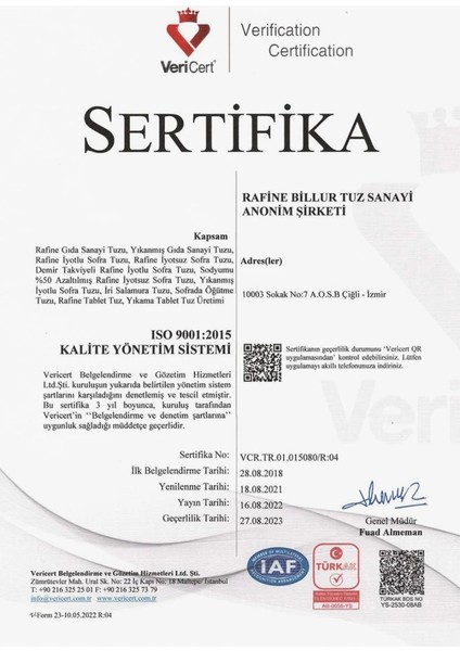 Billur Tablet Tuz 25 kg (Kabinet Yumşatma Sistemine Uygun ) modelleri