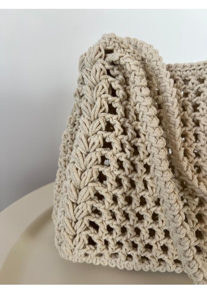 Makrome Örgü Omuz Çantası Astarsız fiyatları