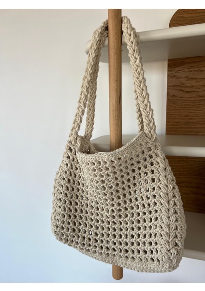 Makrome Örgü Omuz Çantası Astarsız fırsatları