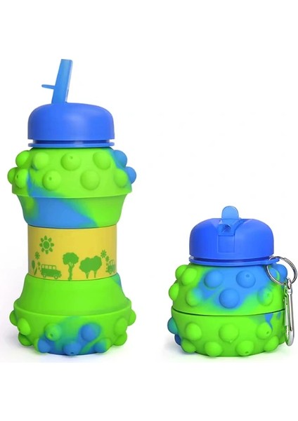 Buğz Pop-It Detaylı Akordiyon Su Şişesi