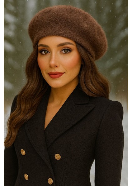 Kadın Fransız Model Ressam Beresi – Akrilik Yumuşak Tüylü Kışlık Beret Şapka