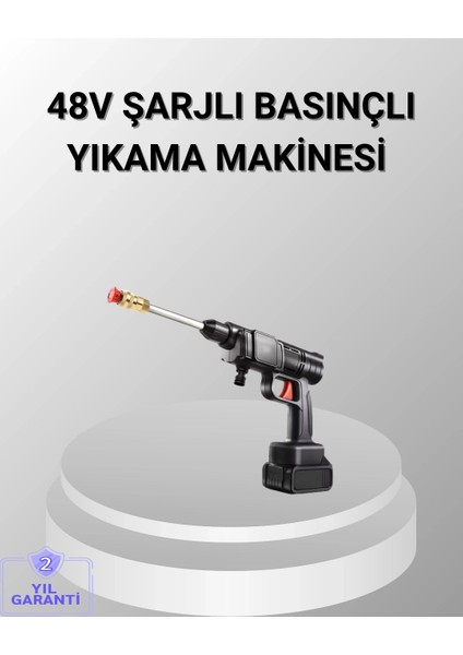 Buğz 48V Kablosuz Yıkama Makinesi – 2 Pil, Köpük Tankı ve Ayarlanabilir