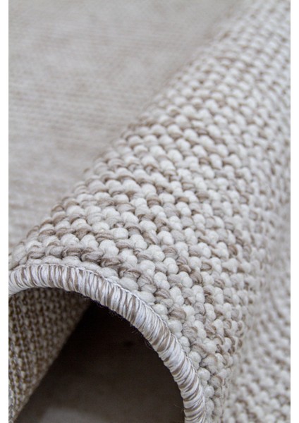 Bej Beyaz Iskandinav Bukleli Yumuşak Minimalist Salon Koridor Mutfak Çocuk Oturma Odası Halısı